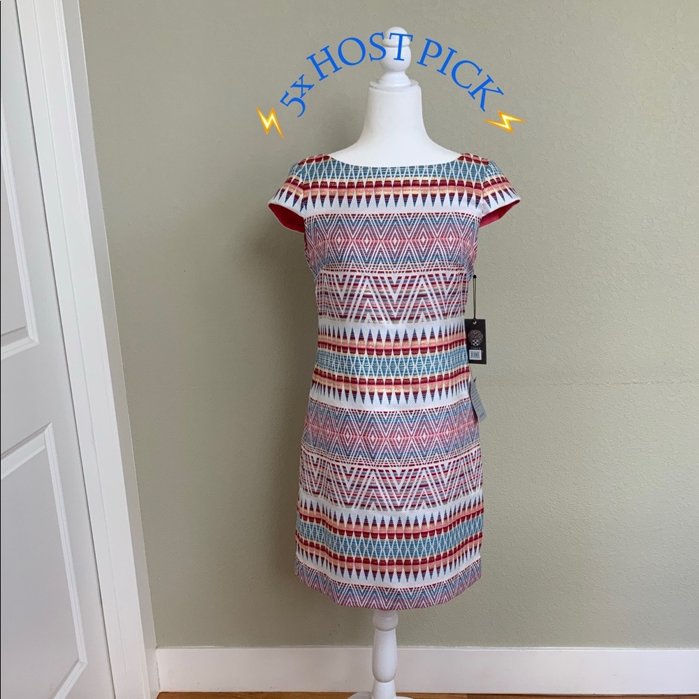 👉🆕 VINCE CAMUTO DRESS Gorgeous Multi-Colored👈